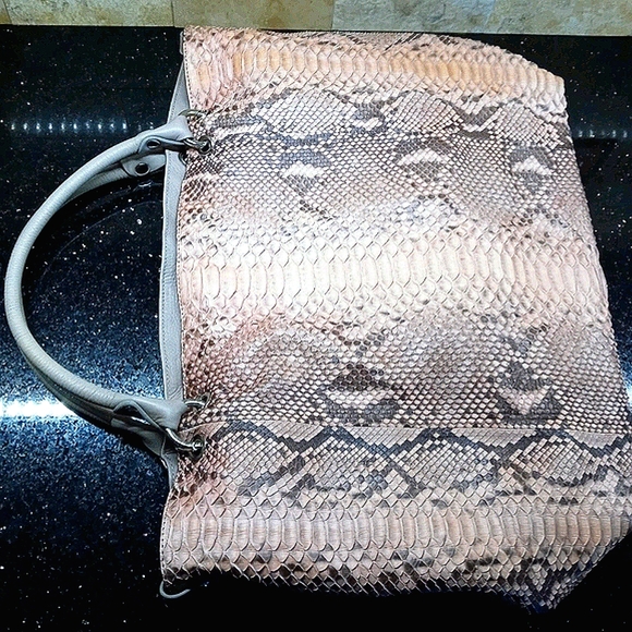 UNBELIEVABLE PYTHON SNAKESKIN GENUINE! tote bag - Picture 5 of 9